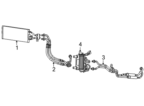 2021 Jeep Grand Cherokee L Oil Cooler Line-Oil Cooler Pressure And Ret Diagram for 68379506AA