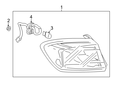 2018 Chevrolet Cruze Tail Lamps Tail Lamp Assembly Diagram for 84332798