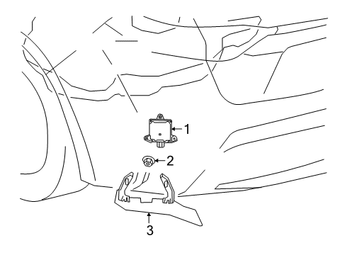 2021 Toyota Corolla Electrical Components - Rear Bumper Blind Spot Radar Diagram for 88162-12070