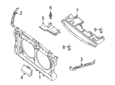 2011 Nissan Altima Radiator Support, Splash Shields Cover-Engine, Lower Diagram for 75890-ZX00A