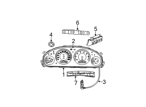 2006 Dodge Caravan Cluster & Switches Cluster-Instrument Panel Diagram for 56044977AD