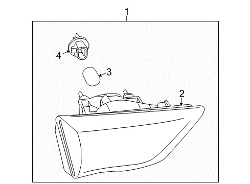 2011 Infiniti FX50 Bulbs Housing ASY-Back Up LMP, RH Diagram for 26544-1CA0A