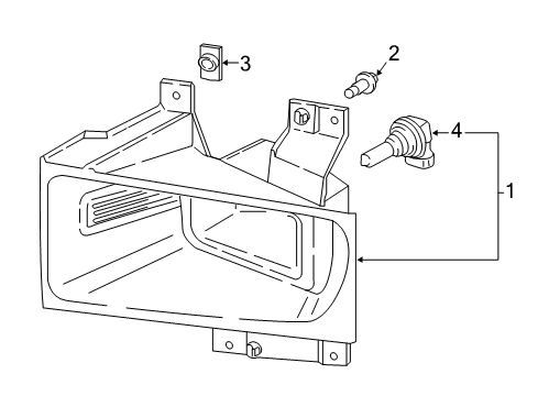 2018 Ford F-250 Super Duty Bulbs Fog Lamp Diagram for HC3Z-15200-A