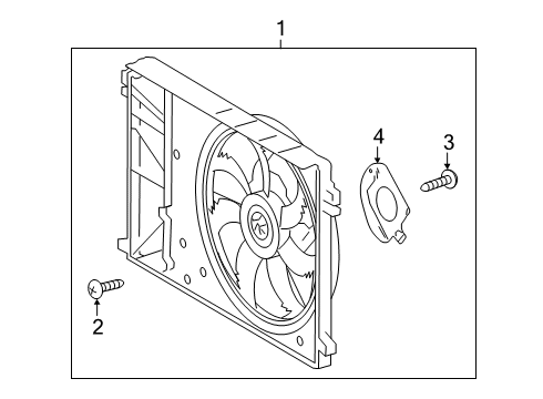 2020 Toyota Avalon Cooling System, Radiator, Water Pump, Cooling Fan Fan Assembly Bracket Diagram for 16368-F0010