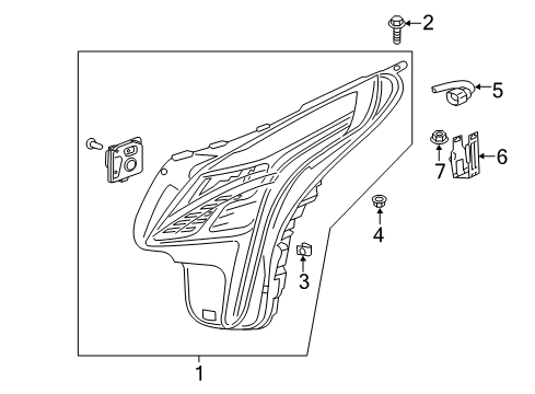 2016 Cadillac CT6 Headlamps Composite Headlamp Diagram for 84016104