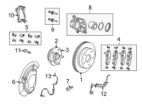 2012 Jeep Liberty Front Brakes Adapter-Disc Brake CALIPER Diagram for 68044865AA