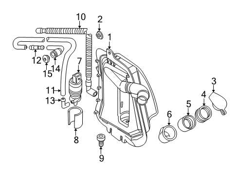 2005 BMW 325i Wiper & Washer Components Insulation Diagram for 61687007944