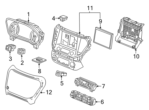 2018 GMC Acadia Cluster & Switches, Instrument Panel Cluster Assembly Diagram for 84591719