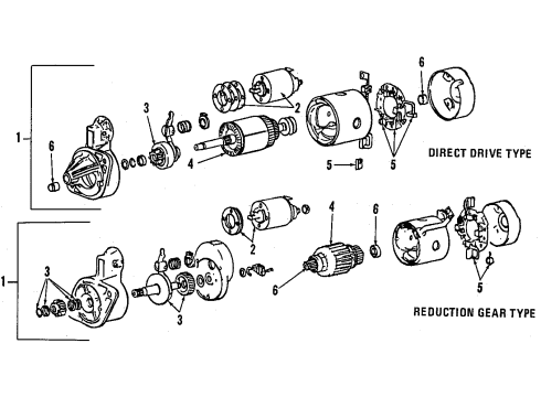 1994 Eagle Summit Starter Starter Assembly Diagram for R174482M