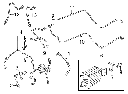 2015 Ford F-150 Emission Components Vacuum Hose Diagram for FL3Z-9S468-B