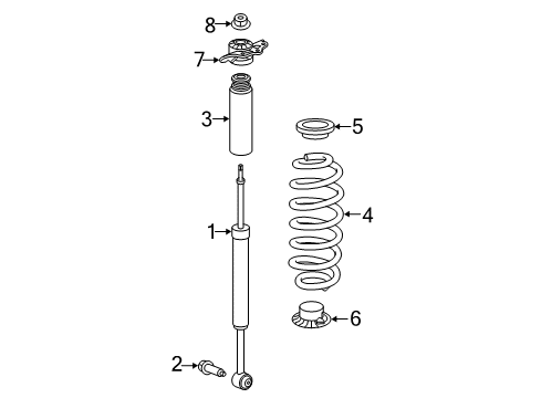 2015 Jeep Cherokee Shocks & Components - Rear Rear Coil Spring Left Diagram for 68157882AB