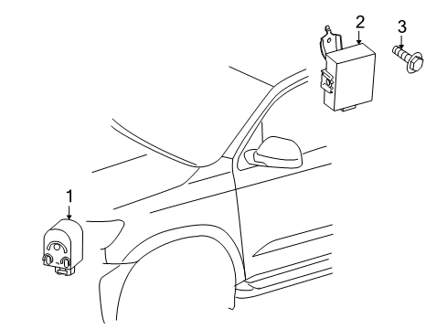 2010 Toyota Sequoia Keyless Entry Components Transmitter Diagram for 89742-0C041