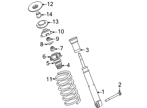 2003 BMW 525i Struts & Components - Rear Supporting Cup Diagram for 33521093417