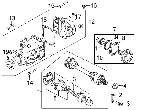 2004 BMW 530i Axle & Differential - Rear Drive Flange Output Diagram for 33131428250