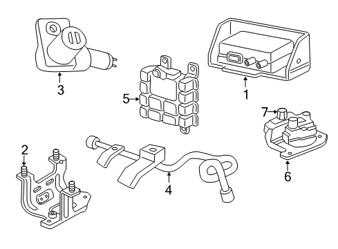 1997 Dodge Dakota ABS Components Line-Brake Diagram for 52010365AB