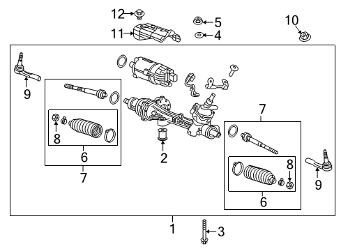 2018 Chevrolet Cruze Steering Column & Wheel, Steering Gear & Linkage Heat Shield Diagram for 13360983