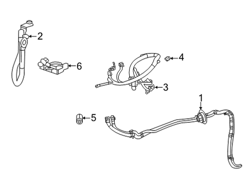2022 Cadillac CT4 Battery Cables Cable Diagram for 85139026