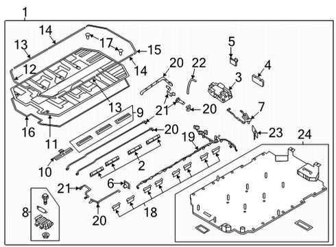 2022 Hyundai Ioniq 5 Battery BRACKET-WATERTIGHT REINF FRT Diagram for 37558-GI010