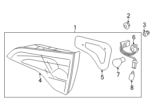 2014 Kia Sorento Combination Lamps Rear Combination Holder & Wiring, Inside Diagram for 924901U500