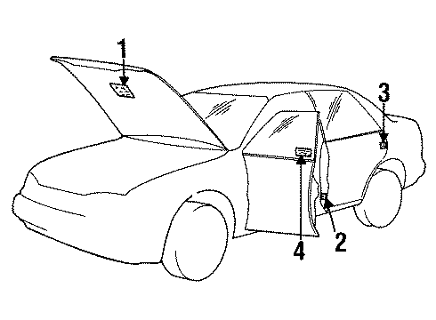 1995 Hyundai Accent Information Labels Tag-Audio Warning Diagram for 96111-28002