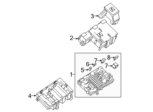 2015 GMC Savana 3500 Electrical Components Junction Block Diagram for 23104896