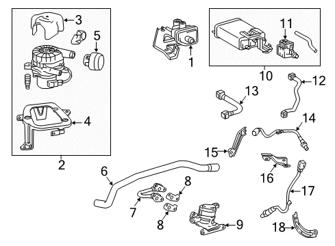 2016 Toyota Tacoma Powertrain Control Crankshaft Sensor Diagram for 90919-05059