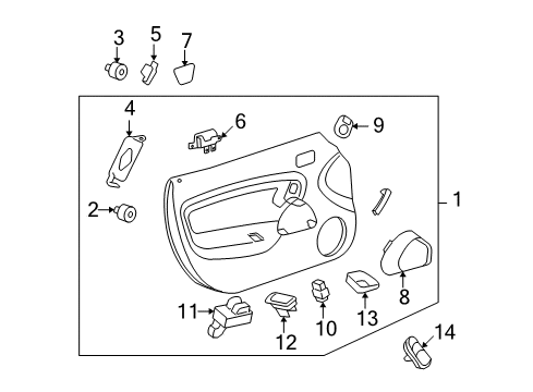 2008 Saturn Sky Interior Trim - Door Switch Asm-Door Lock Diagram for 25782252