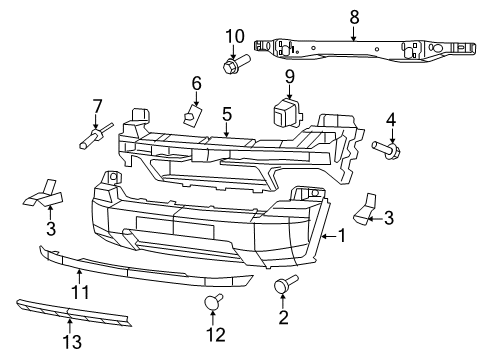 2012 Jeep Liberty Front Bumper ABSORBER-Front Energy Diagram for 57010120AC