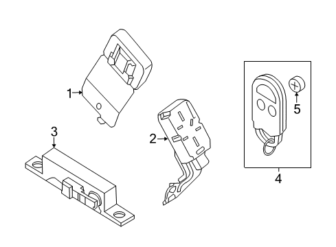 2016 Nissan Sentra Anti-Theft Components Switch Assembly-Remote Diagram for 28268-3AA0B