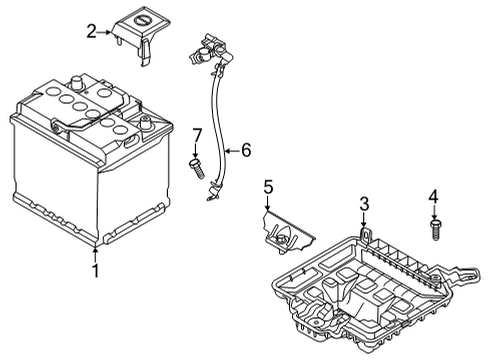 2020 Kia Niro EV Battery Battery Sensor Assembly Diagram for 37180Q4000