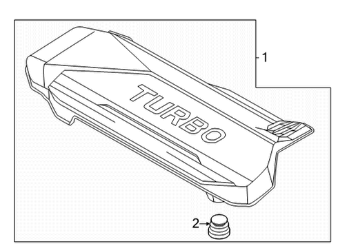 2020 Hyundai Sonata Engine Appearance Cover Engine Cover Assembly Diagram for 29240-2M800