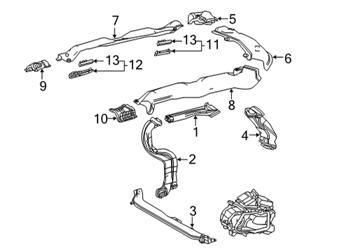 2021 Toyota Sienna Ducts Sealing Strip Diagram for 55871-08020