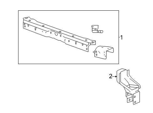 2016 Buick LaCrosse Radiator Support Upper Tie Bar Diagram for 23225181