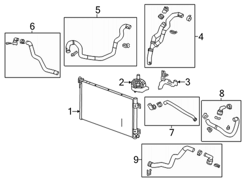 2022 Cadillac CT4 Intercooler Coolant Hose Diagram for 84237833