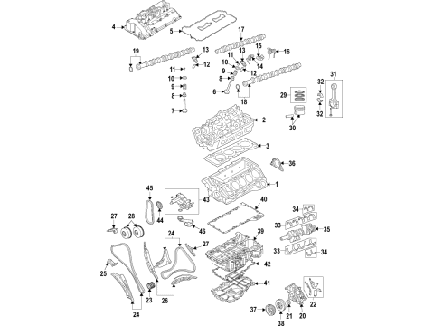 2021 BMW M8 Gran Coupe Engine Parts, Mounts, Cylinder Head & Valves, Camshaft & Timing, Variable Valve Timing, Oil Cooler, Oil Pan, Oil Pump, Balance Shafts, Crankshaft & Bearings, Pistons, Rings & Bearings CYLINDER HEAD COVER Diagram for 11128053530