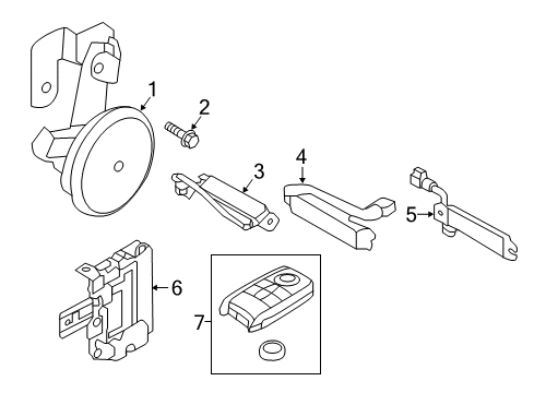 2020 Kia Optima Keyless Entry Components Module Assembly-Smart Ke Diagram for 95480A8AA0