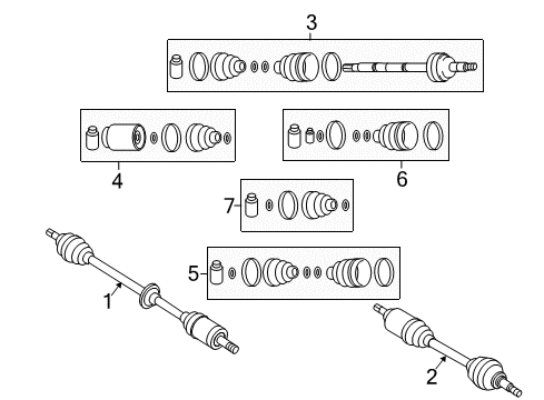 2007 Kia Rio5 Drive Axles - Front Joint Set-Outer, LH Diagram for 495911G191