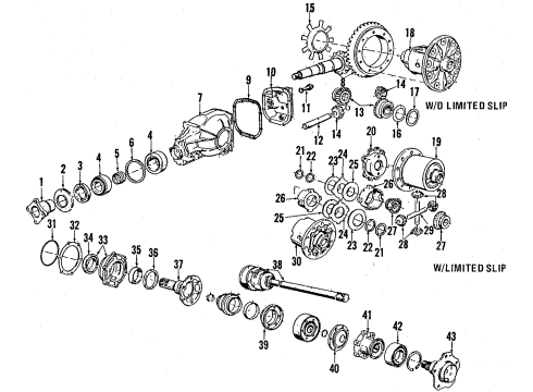 1986 BMW 325e Rear Axle, Axle Shafts & Joints, Differential, Drive Axles Rear Axle Shaft Left Right Driver Passenger Diagram for 33211225893