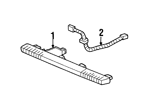 1995 Honda Prelude High Mount Lamps Light Assy., High Mount Stop Diagram for 34270-SS0-J01