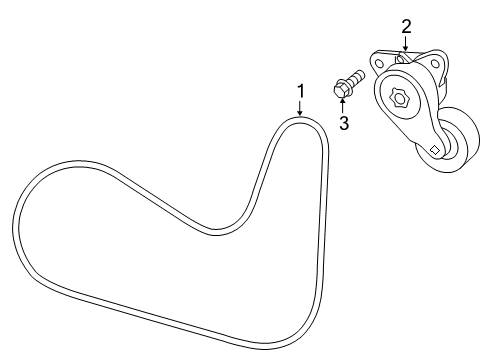 2016 Nissan Murano Belts & Pulleys Pulley Assy-Idler Diagram for 11925-3KY0A