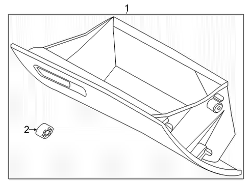 2022 Kia K5 Glove Box Glove Box Assembly Diagram for 84510L3000DNN