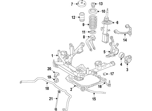 2017 BMW X5 Front Suspension Components, Lower Control Arm, Upper Control Arm, Ride Control, Stabilizer Bar Top Left Camber Correction Control Arm Diagram for 31126863333