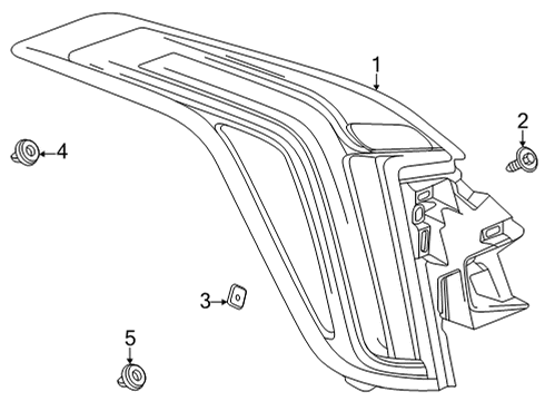 2020 Cadillac CT4 Tail Lamps Tail Lamp Diagram for 84785905