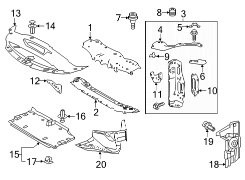 2018 Lexus IS300 Radiator Support Support Sub-Assembly, Ra Diagram for 53203-53908