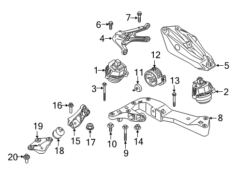 2020 BMW 740i xDrive Automatic Transmission Flywheel Automatic Diagram for 11228612144