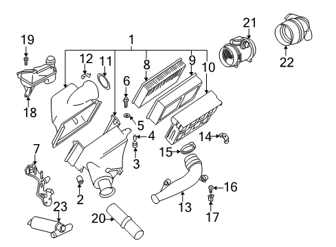 2000 BMW 528i Powertrain Control Rubber Boot Diagram for 13541740931