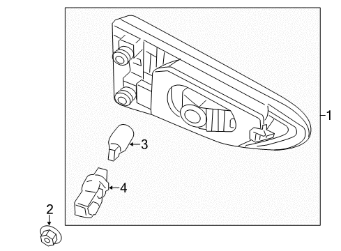 2019 Infiniti QX60 Bulbs Lamp Assembly Back Up, LH Diagram for 26545-9NC1A