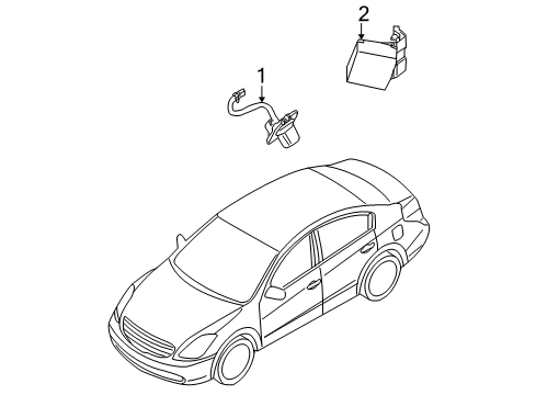 2011 Nissan Altima Parking Aid Controller Assy-Camera Diagram for 284A1-JA000