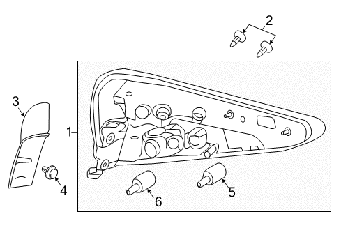 2015 Nissan Murano Bulbs Lamp Re Combination RH Diagram for 26550-5AA0B