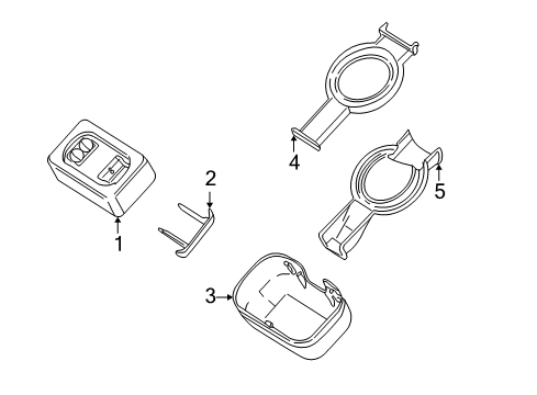 2001 BMW 540i Electrical Components Upper Part Of Cable Guide Diagram for 61358371930